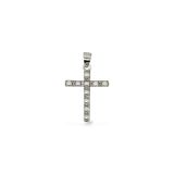 PENDANT S/S CROSS F/W PEARLS