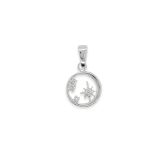 PENDANT S/S & CZ CIRCLE