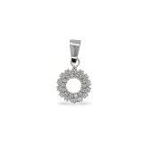 PENDANT S/S & CZ DBL CIRCLES