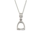 PENDANT S/S & CZ SET STIRRUP