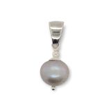 PENDANT S/S & F/W SILVER PEARL