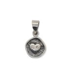 PENDANT S/S HEART IN OXID DISC