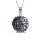 PENDANT S/S HEMA CRYS 18mm