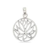 PENDANT S/S RND LOTUS