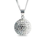 PENDANT S/S SWAR CRYS 18mm BAL