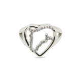 RING S/S & CZ HORSE IN HEART 6