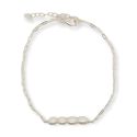 BRACELET S/S 4 OVAL PEARL