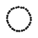BRACELET S/S & BLACK AGATE
