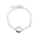 BRACELET S/S CHAIN & PEARL
