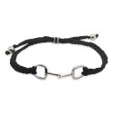 BRACELET S/S &CORD SNAFFLE BIT