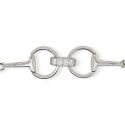 BRACELET S/S & CZ BOLT RING