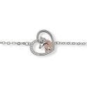 BRACELET S/S & CZ HORSE & HRT