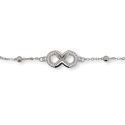 BRACELET S/S & CZ INFINITY 17C