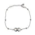 BRACELET S/S & CZ INFINITY 17C