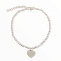 BRACELET S/S HEART TAG