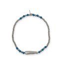 BRACELET S/S STICK PEARL &TURQ
