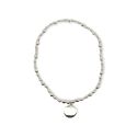 BRACELET S/S STRETCH DISC & PL