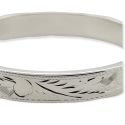 BANGLE S/S 9mm FLAT ENGRAVED