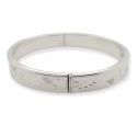 BANGLE S/S 9mm FLAT ENGRAVED