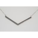 NECKLACE S/S V BAR ON CHAIN