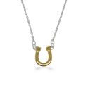 NECKLACE S/S & YGP HORSE SHOE