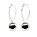 EARRINGS S/S  14mm BALL  LONG