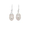 EARRINGS S/S F/W PEARL S/HOOK