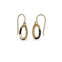 EARRINGS S/S & YGP OVAL DROPS