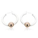 EARRINGS S/S /RGP HOOP & BALL