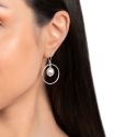 EARRINGS DROP CIRCLE PEARLS