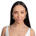 EARRINGS DROP CIRCLE PEARLS