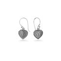 EARRINGS S/S STRIPED HEARTS