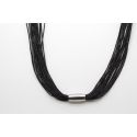 NECKLACE BLACK FASHION 45cm