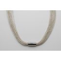 NECKLACE SILVER FASHION 45cm