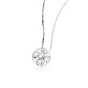 CZ PENDANT & S/S CHAIN R/OVER