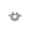 RING S/S & CZ HORSESHOE SIZE10