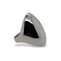 RING S/S HEAVY OVAL CURVE