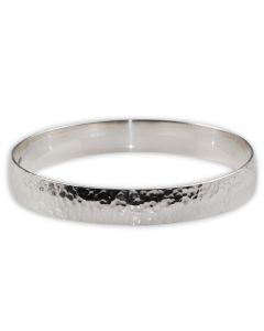 BANGLE S/S HAMMERED 10mm x65mm