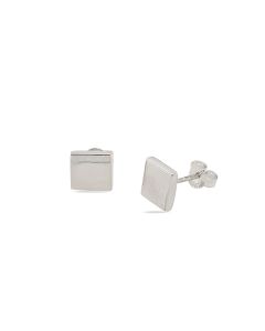 EARRINGS S/S 7mm SQUARE STUDS