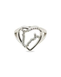 RING S/S & CZ HORSE IN HEART 6