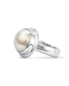 RING S/S H/MADE MABE PEARL